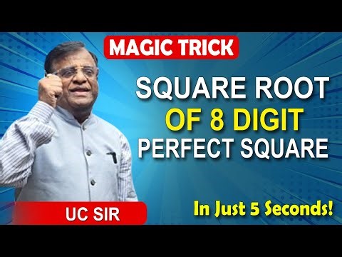 8 Digit Perfect Square root #tricks Unique Method by UC Sir | Never Seen Before #maths #video