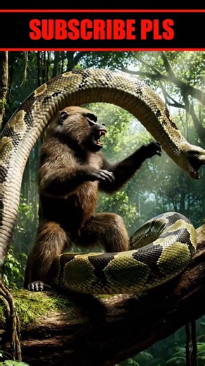 *Baboon vs python on tree*"Wildlife Attack Moments| Beast Battle Shorts" #viral #wildanimals #shorts