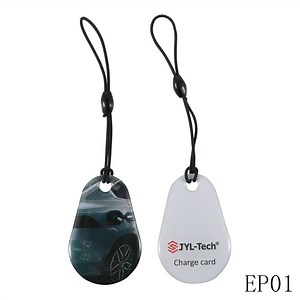 [Hot Item] Customized Shape NFC RFID Epoxy EV Charging Keytag Smart Key Fob for Access Control