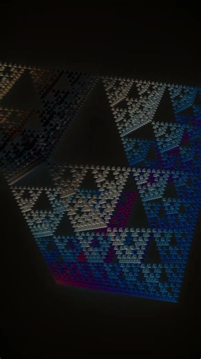 Inverted Sierpinski Tetrahedron — Upside-Down Fractal Carving #shorts
