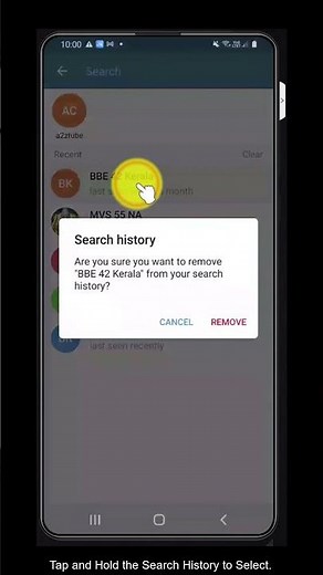 How to Clear Search History on Telegram App #shorts