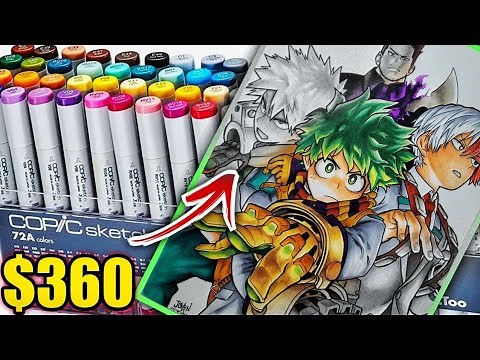 COPIC UNBOXING & REVIEW - Trying Professional Markers for the first time
