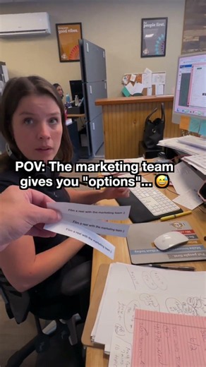 When Marketing Gives You "Options"... 😂