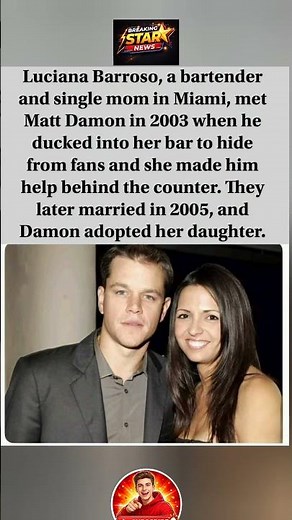 Matt Damon met his wife when she put him to work behind the bar 🍸❤️