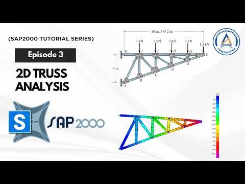 (SAP2000 Tutorial Series) Ep 3 - 2D Truss Analysis