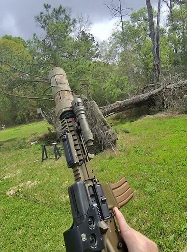 300 blackout subsonic at a slow controlled rate of fire is simply amazing.