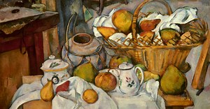 Nature morte au panier ou La Table de cuisine de Paul Cézanne - Reproduction tableau