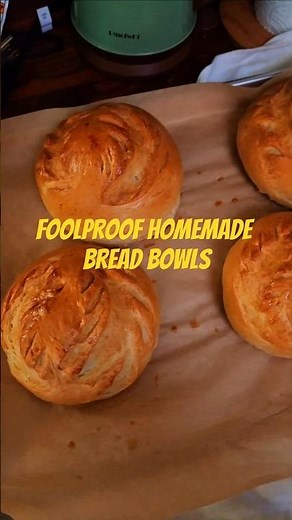 The Easiest Homemade Bread Bowls | beginner-friendly !! #cookingathome #bakingrecipes #breadrecipe