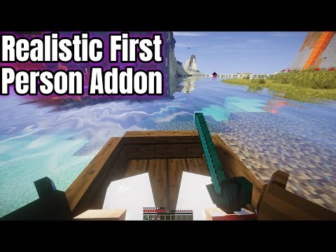 Minecraft Pocket Edition Realistic First Person Mod || First Person addon 1.21+
