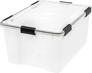 IRIS USA WeatherPro Storage Box, 62 Quart - Clear (110550)