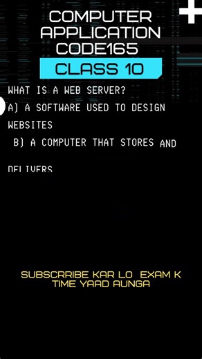 “Networking Important MCQs 🔥 Class 10 Computer Applications CBSE #shorts”