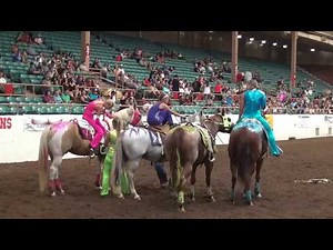 Trick Riding At Rank Lil Buckers Rodeo-New Mexico State Fair--Students of Trixie Chicks Trick Riders