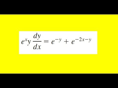 Solve the given differential equation by separation of variables