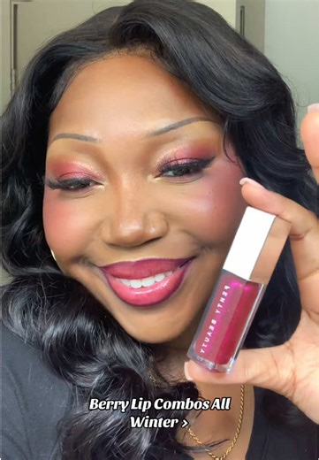 Its time to bring out those dark/berry lip combos babes 🤗🍓🫐 Featured Products: @Ruby Kisses Lip Liner “Plum” @Fenty Beauty Gloss Bomb “Fuchsia Flex” 😘 #lipcombos #fentybeauty #makeuplover #berrylips #wintermakeup