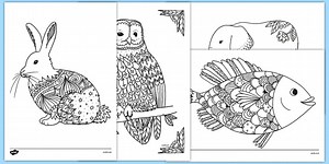 Mindfulness Colouring Pack for Parents: Animals