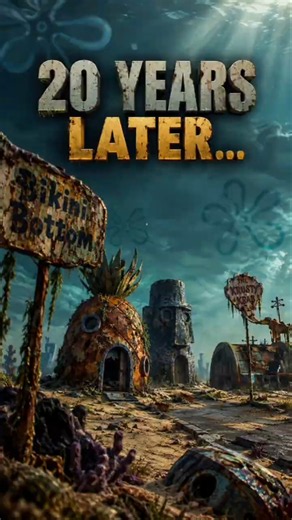 Bikini Bottom… 20 Years Later 😨 #abandonedchildhood