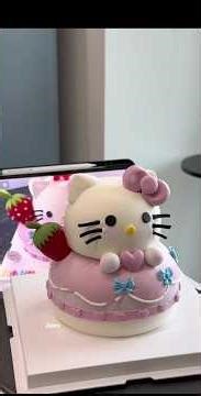 kitty cake decoration tutorial 🎂#cake #recipe #food #cooking #cakedecorating