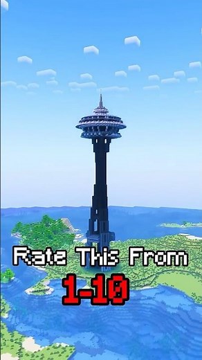 Build Space Needle 🗼 #minecraft #minecraftbuilding #america
