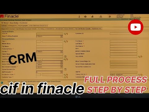 How to make Retail Cif in finacle | how to create cif | cif fin10 | finacle 10 CRM | cif in crm fin