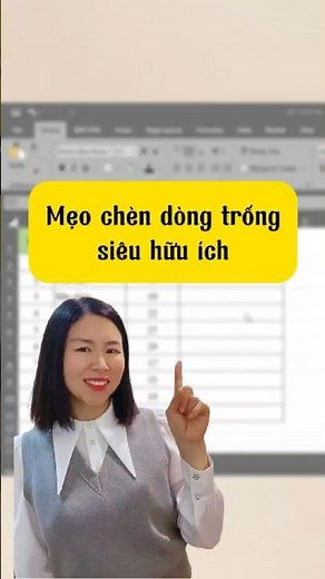 Chèn thêm dòng trống cho bảng Excel #nguyenthithuhuyen #excel #exceltips #viral #trending