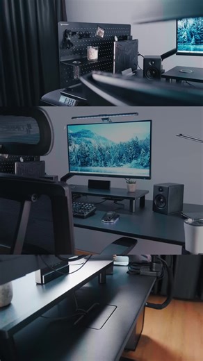 Aesthetic All Black Desk Setup Inspiration