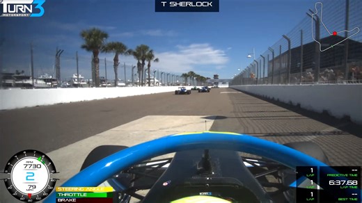 9.3K views · 110 reactions | What a wild start to USF Pro 2000 Race 1 A chaotic opening lap saw a dramatic crash from Titus Sherlock—glad to see him walk away with no injuries. #USFPro #IndyCar #motorsports | USF Pro Championships | Facebook
