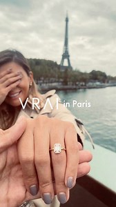 Getting engaged in Paris with VRAI created diamonds…la vie est belle! Dream proposal with @monchitasanz and @jaime_arregui 💫 Tap to shop and book your appointment at the link in our bio. #dareto #sustainablelove #jewelry #accessories #VRAImoments #VRAIjewelry #LabGrownDiamond #sustainablejewelry #jewelrypieces #parisengagement #parislove | VRAI