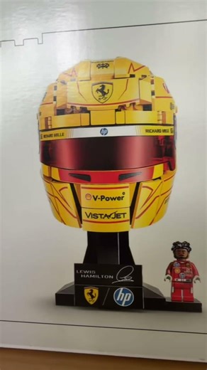 The new LEGO Editions Scuderia Ferrari HP Lewis Hamilton Helmet is coming in May!