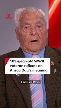 WWII veteran Brian Barry joins 7NEWS for emotional interview ahead of Anzac Day