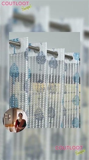 AQUA TREE TISSUE CURTAIN DM FOR PLACE ORDER #beautiful #radhakrishna