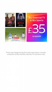 Watch 80% of all televised Premier League games on Sky Sports this season, with Sky TV & Netflix for just £35! | Sky