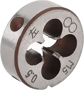 Utoolmart M5 X 0.5 Metric Round Die, Machine Thread Left Hand Threading Die, Alloy Steel