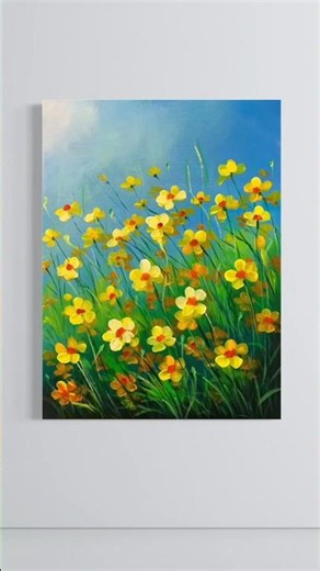 DIY - Easy Spring Wildflower Acrylic Painting