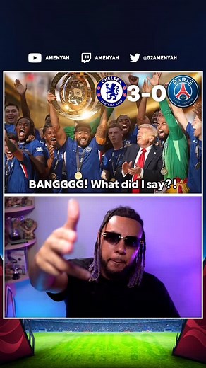 Dan Amenyah on Instagram: "BANGGG I TOLD YOU, 3-0! 🤫🔥 Chelsea crash it on PSG 🏆 #football #amenyah #chelsea #psg #cwc #clubworldcup #palmer #caicedo #vitinha #joaoneves #enrique #robsanchez #sanchez #robertsanchez #cucurella #nunomendes #dembele #joaopedro #maresca #luisenrique"