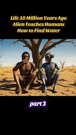 ALIENÍGENA ENSINA HUMANO PRE HISTÓRICO A ENCONTRA ÁGUA #uap #ai #shorts #agua #ai #alien #nasa