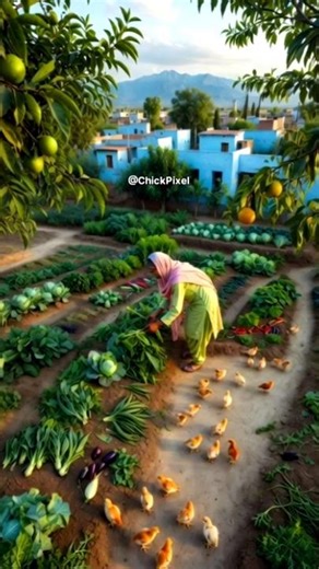 Colorful Chicks in a Pakistani Village Garden🌾🐥 #birds #adorablechicks #chicks
