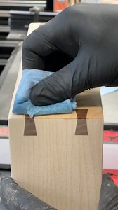 Finishing the sides of drawer boxes with dewaxed shellac #woodworking #reels #furnituremaker #maker #woodshop #joinery | Boundary Fog Furniture