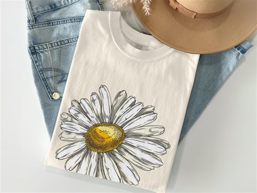 Daisy Flower T-shirt, Just Be Daisy Floral Tee, Cottagecore Aesthetic Shirt, Nature Lover Gift, Whimsical Botanical Graphic Top for Her - Etsy