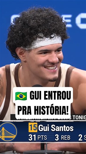 "VAI PRA CIMA, GUI!" 💪🇧🇷 Será que Gui Santos tá bem acompanhado nesse seleto grupo? 🤔 #NBA #shorts