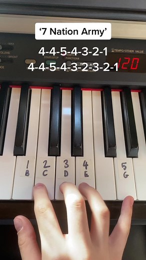 Easy Piano Tutorial: Seven Nation Army Chords & Notes