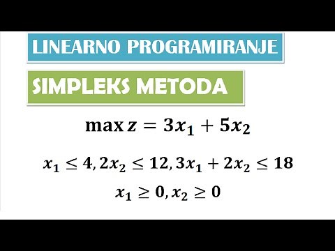 Linearno programiranje - simpleks metoda
