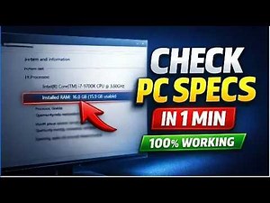 How To Check Your PC Specs (Windows 10 & 11) – Full Beginner Guide 2026