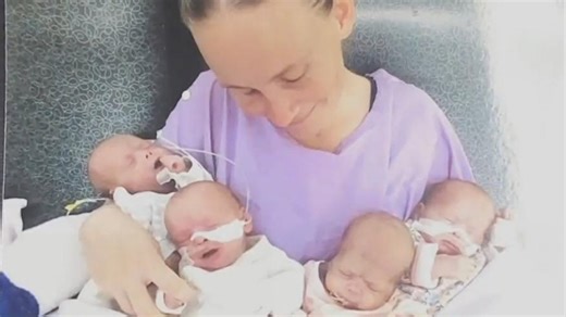 Aussie mum gives birth to quadruplets