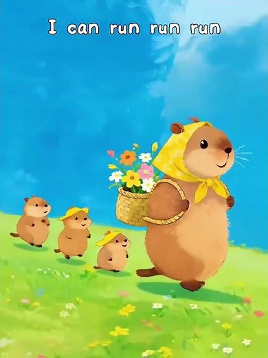 Fun Action Song for Kids! 🐰 Jump & Run! #shorts