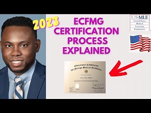 New ECFMG Certification Requirements Explained 2023 || How to obtain