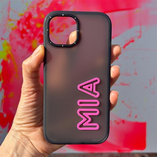 Luxury Personalized Matte Phone Case – Custom Name 3D Letters - Etsy
