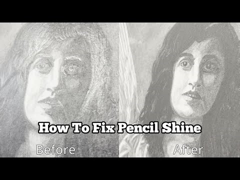 How To Fix Shiny & Reflective Graphite Pencil on paper - Remove Pencil Shine and Reflection Now!