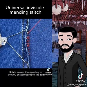 9.2K views · 76 reactions | Universal invisible mending stitch | Trendrisk | Facebook