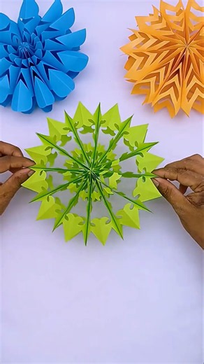 3D Paper Snowflake Step by Step ❄️ Easy Christmas Paper Craft Tutorial #Shorts