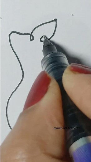 one line art animal drawing tutorial step by step #onelineart #animals #drawing #art #shortvideo